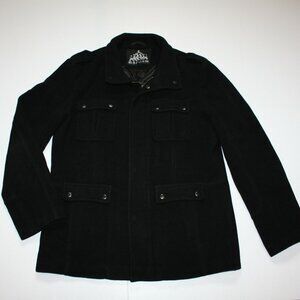 Rhodium Men's Wool Blend Black Color Coat Jacket size XXL Fits Like Large